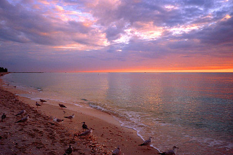 Beach Sunset Wallpaper. Nokomis Beach Sunset © 2004